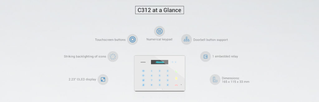 C312 Touchscreen Audio Indoor Monitor